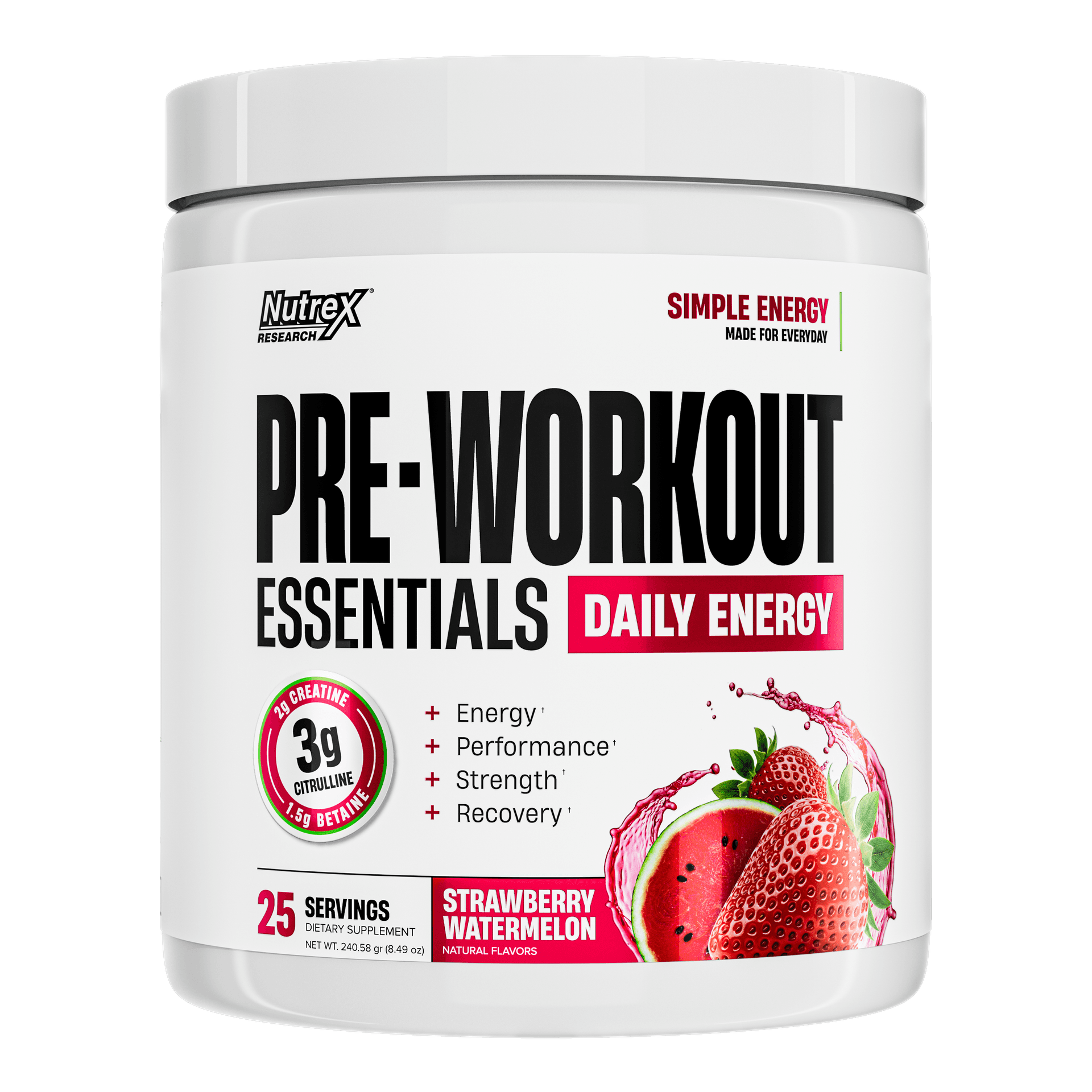 Pre-Workout Essentials Strawberry Watermelon · 25 Servings Nutrex Essential Colombia