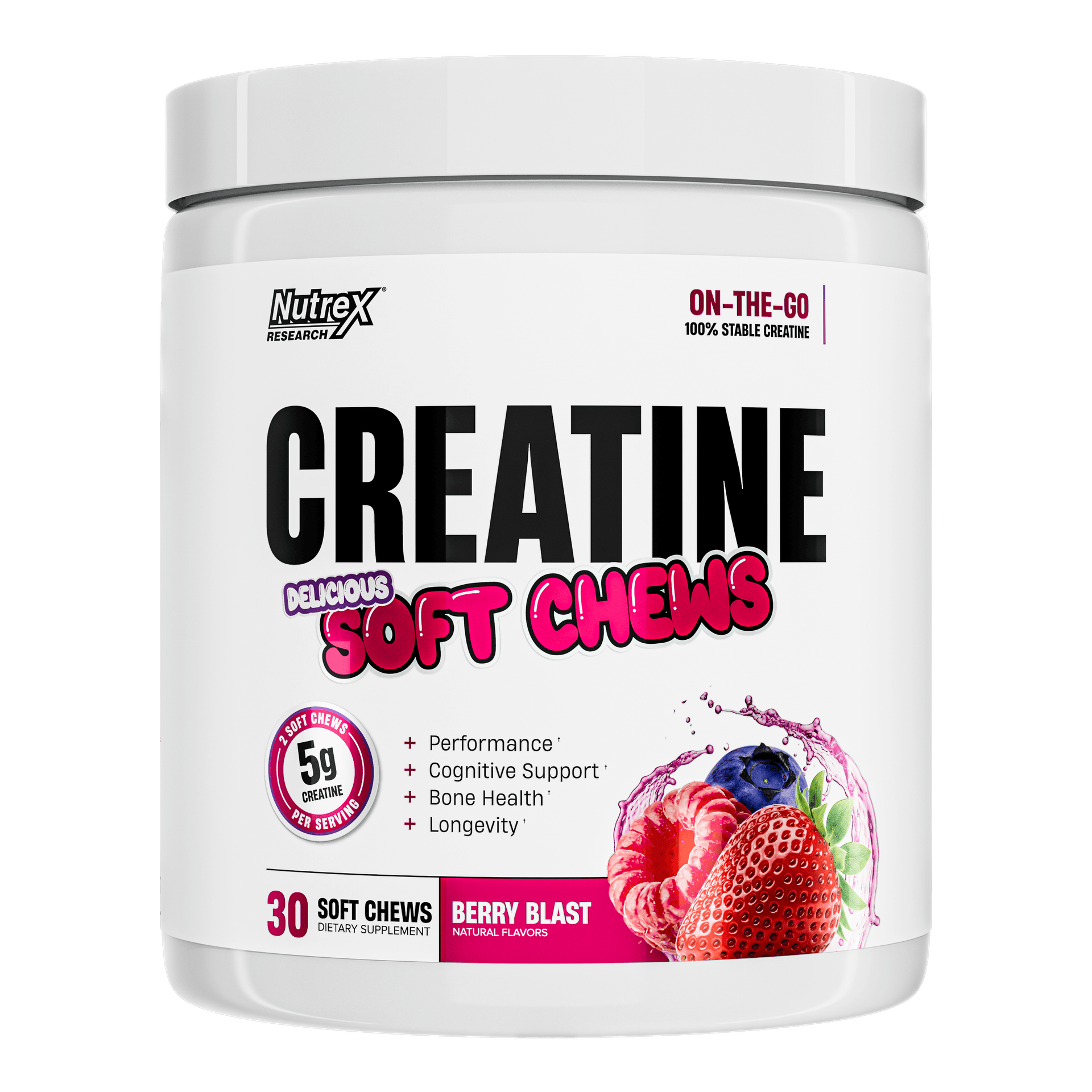 Creatine Soft Chews Berry Blast · 30 Gomitas Nutrex Essential Colombia