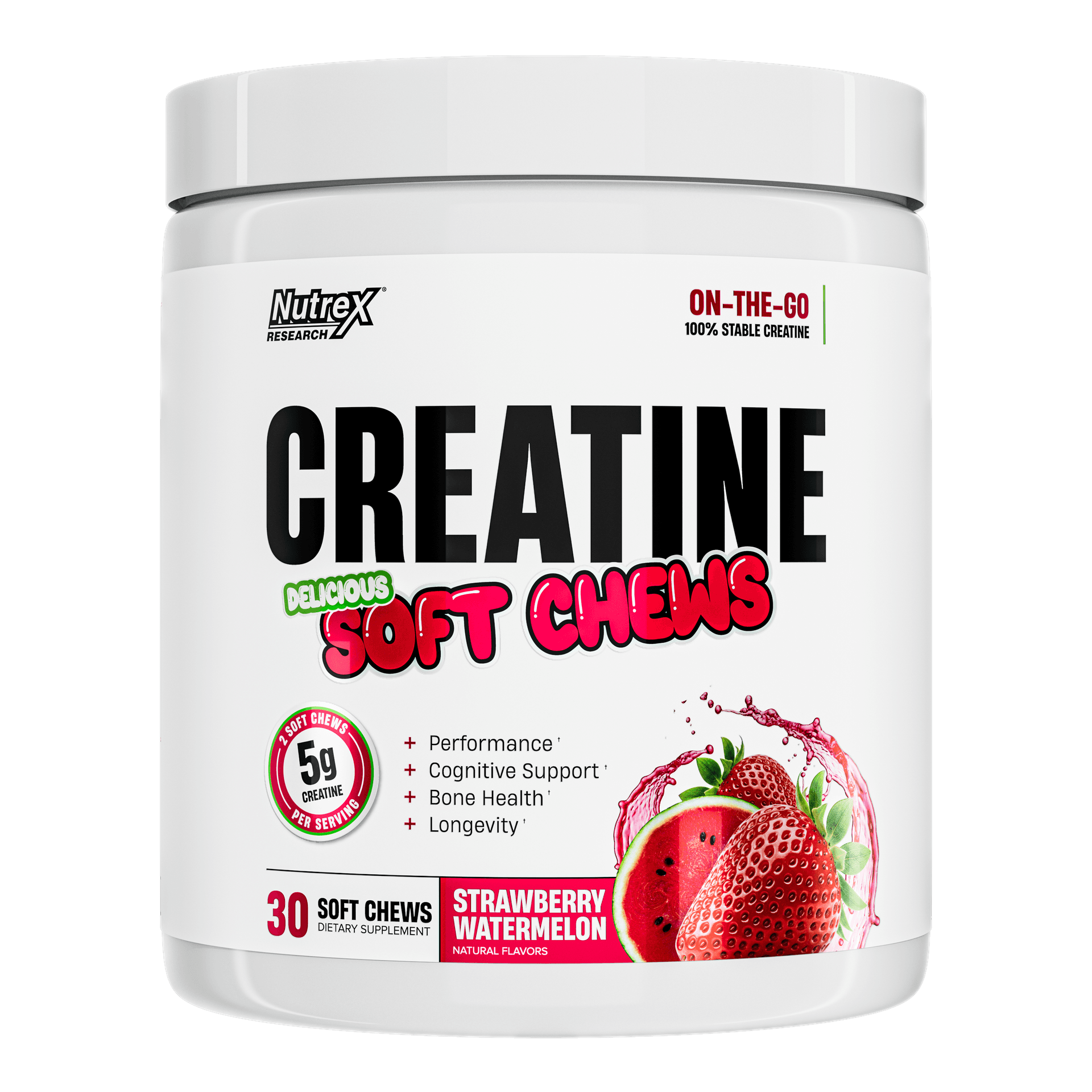 Creatine Soft Chews Strawberry Watermelon · 30 Gomitas Nutrex Essential Colombia